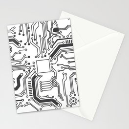 Circuit Board Art Stationery Card