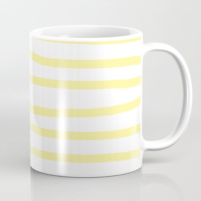 Simply Drawn Stripes in Pastel Yellow Coffee Mug