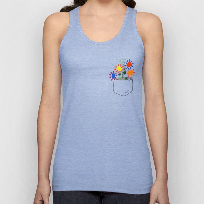 Picasso - Bouquet Of Peace 1958 in a Pocket (Flowers Bouquet With Hands), T Shirt, Artwork Tank Top