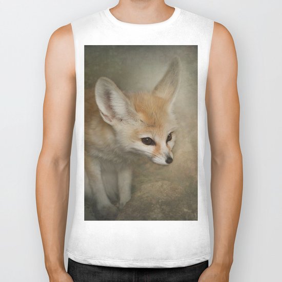 Little Fennec Fox Biker Tank