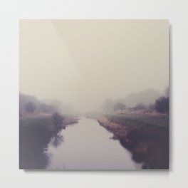 true beauty is a foggy landscape in the English Fens. Metal Print | Color, Travelphotography, Englandphotography, Ethereal, Fenlandprint, Suffolkfens, Curated, Wanderlust, Landscapephoto, Riverprint 
