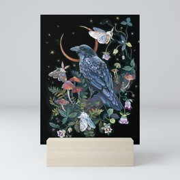 Moon Raven  Mini Art Print