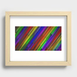 abstract grunge texture background in rainbow colors Recessed Framed Print