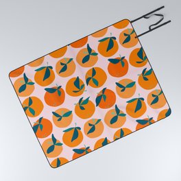 Summer Orange Pattern Picnic Blanket