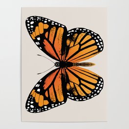 Monarch Butterfly | Vintage Butterfly | Poster