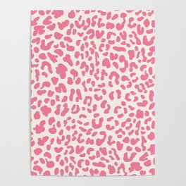 Pink Leopard Print Poster