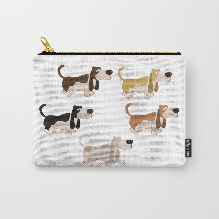 Basset Hound Colors Illustration Carry-All Pouch
