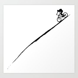 Cycling Downhill Mountain Bike Cyclist Gift Art Print