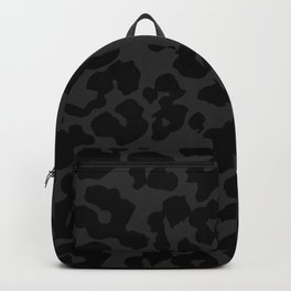 Black Leopard Print Pattern Backpack