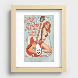 Guitar Girl 03 'Racy Redhead' Recessed Framed Print