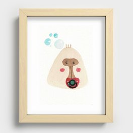 Congrats, it's a Baby baboon! Recessed Framed Print