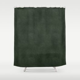 Dark green distressed vintage antique exclusive look solid color Shower Curtain