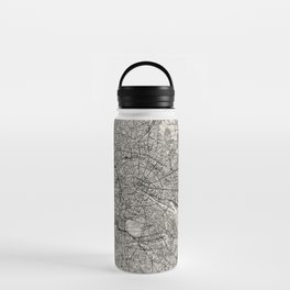 Germany, Berlin - Authentic Black and White Map Water Bottle