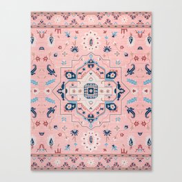 Floral Boho Traditional Andalusian Moroccan Fabric Style Canvas Print