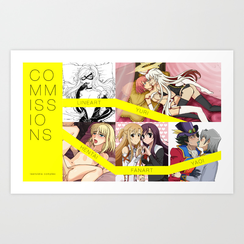 Anime Art Commissions Art Print By Leenvidiacomplex Society6