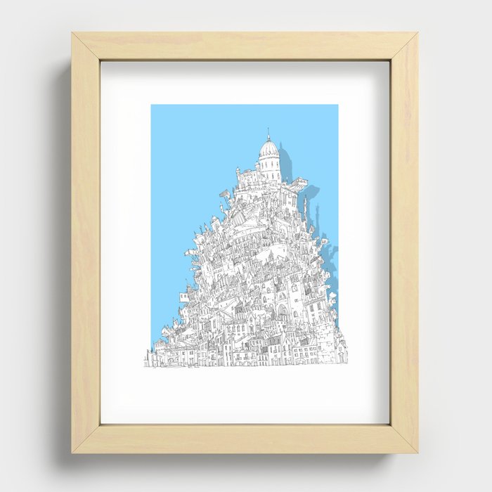 Babel-City Recessed Framed Print