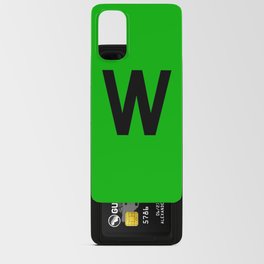 LETTER w (BLACK-GREEN) Android Card Case