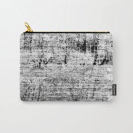 Black and White Painted Texture Carry-All Pouch | Blackandwhite, Minimatypel, Paintedtexture, Grungebackground, Minimalistabstract, Minimaltype, Painting, Paintedbackground 
