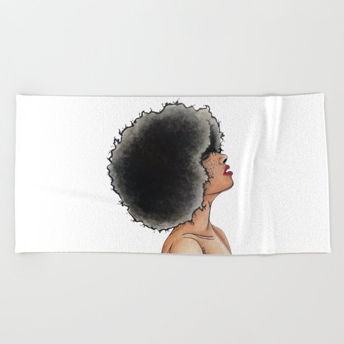 "Breathe in Babe" - Hand Painted Watercolor Design Beach Towel