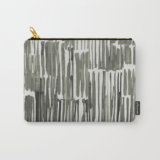 Simply Bamboo Brushstroke Green Tea on Lunar Gray Carry-All Pouch