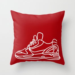 Sneakers Outline #4 Throw Pillow