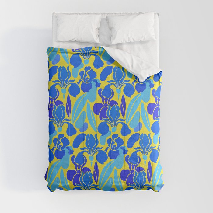 Pattern blue and yellow Comforter