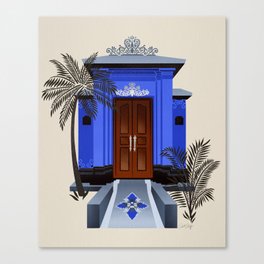Balinese Doorway – Blue Canvas Print
