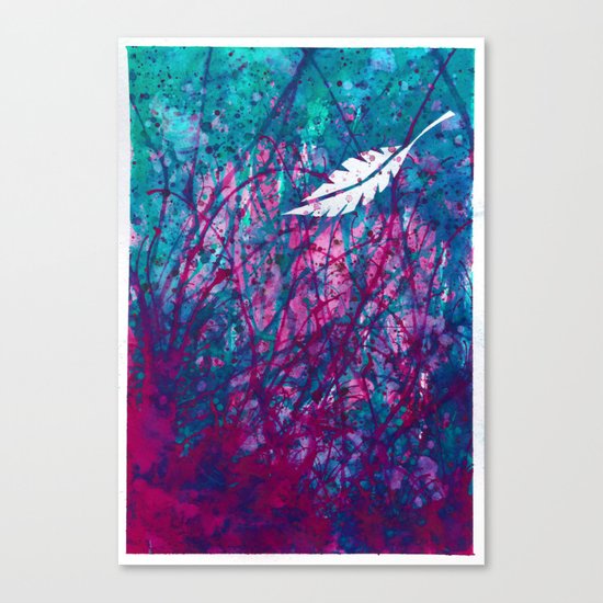Floating Feather Canvas Print