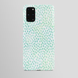 Summer Rain Android Case | Turquoise, Abstract, Hawaii, Landscape, Rainy Day, Teal, Island, Meteoric, Painting, Mint 