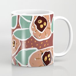 Climbing Rose Buds Coffee Mug | Terra Cotta, Mintgreen, Acrylic, Nuts, Stylingals, Graphicdesign, Digital, Kaylakennington, Dots, Pattern 