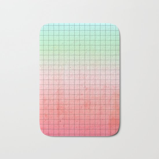 Watermelon Geometry Bath Mat