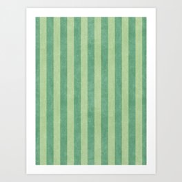 STRIPES - 004 - green Art Print