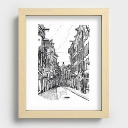 Amsterdam street Zeedijk Holland Recessed Framed Print