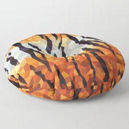 Geometric Tiger Animal Print  Floor Pillow
