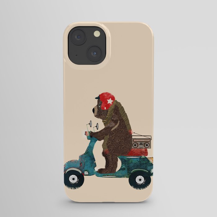 scooter bear iPhone Case
