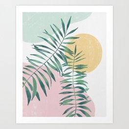 Boho Palm Leaf Art Print