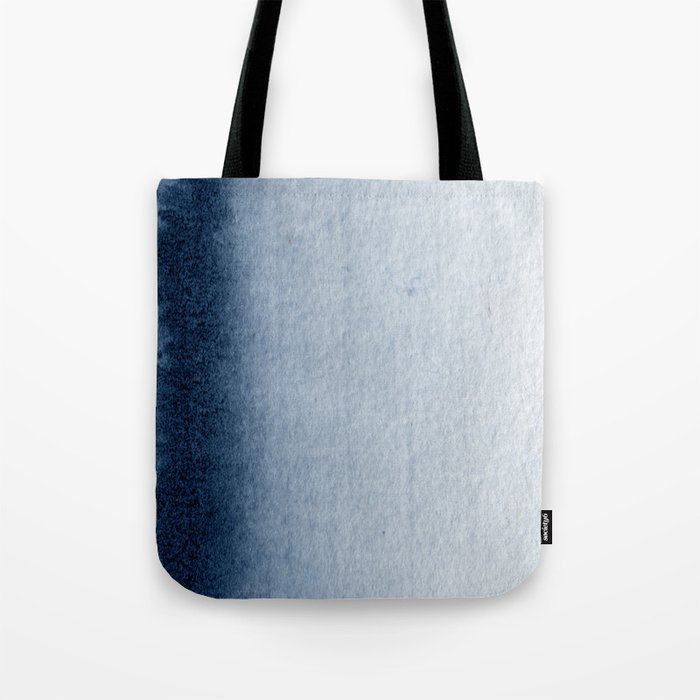 Indigo Vertical Blur Abstract Tote Bag