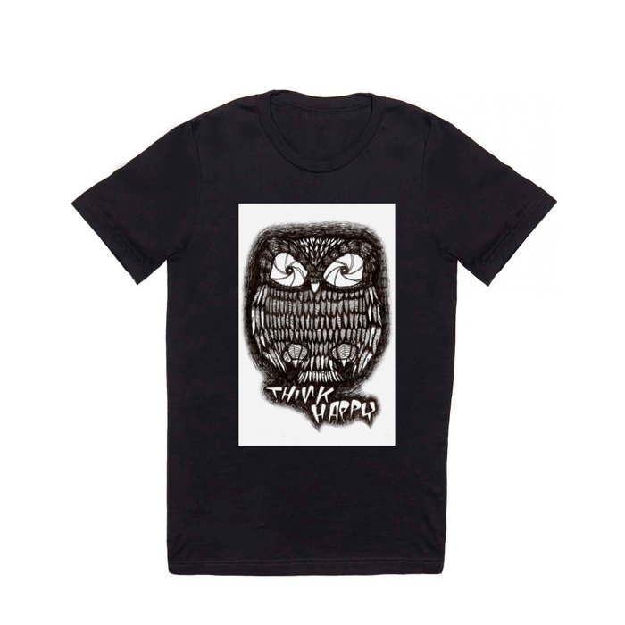 'Think Happy Owl' T Shirt
