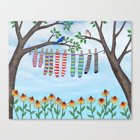 clean socks Canvas Print