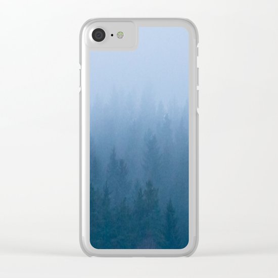 Foggy Forest Clear iPhone Case