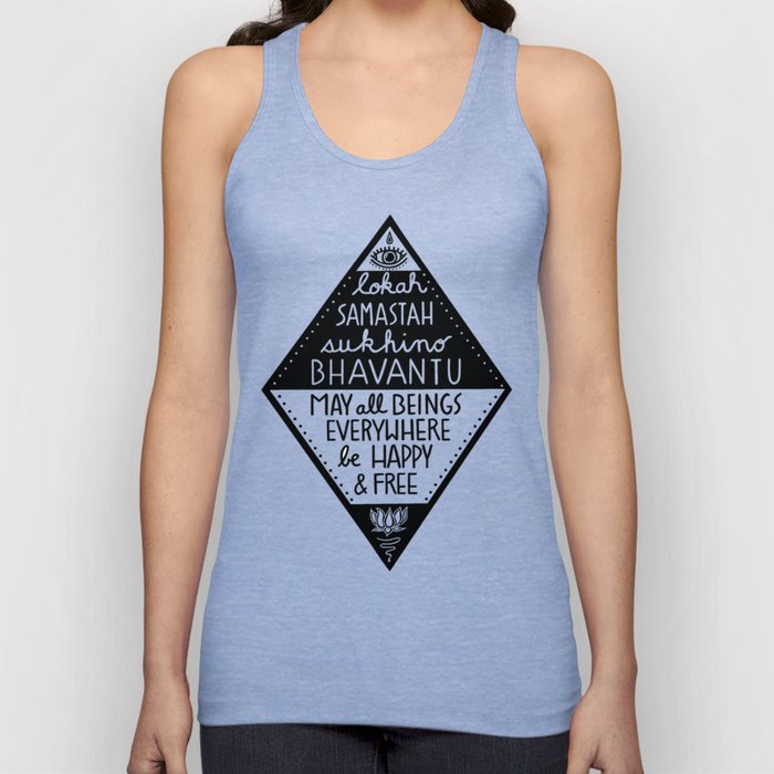 May all beings be happy and free Tank Top