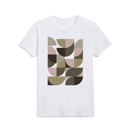 Contemporary Shapes in Blush and Sage Kids T Shirt