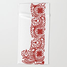 HUNGARIAN EMBROIDERY Beach Towel