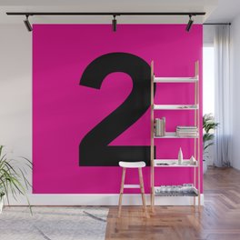 Number 2 (Black & Magenta) Wall Mural