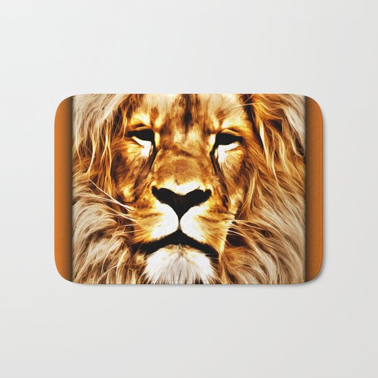 Lion Portrait Bath Mat