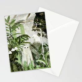 There's A Ghost in the Greenhouse Again Stationery Card