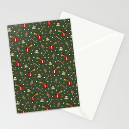 Here Comes Santa Frogs Stationery Card