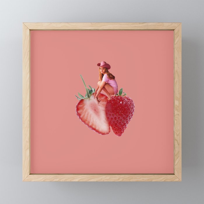 strawberry sweetheart Framed Mini Art Print