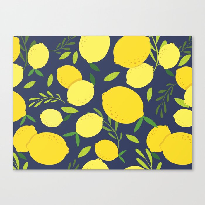 Freshly Picked Lemon Canvas Print