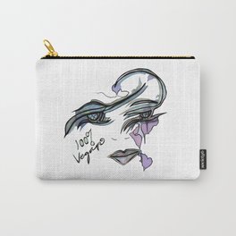 100% Vegan Vibes Abstract Doodle Art Carry-All Pouch
